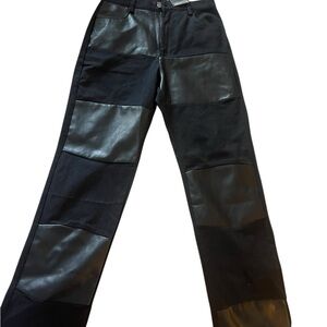 American Stitch Denim + Faux Leather Pants – Size 28 – NWT!